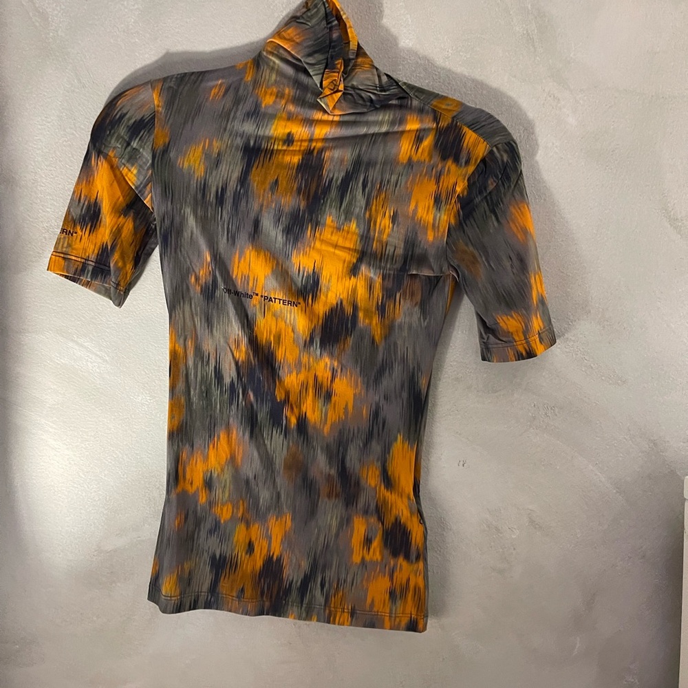Off-White Orange and Gray Women's Blouse